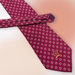 TOMMY‎ Hilfiger Silk Burgundy Print Tie